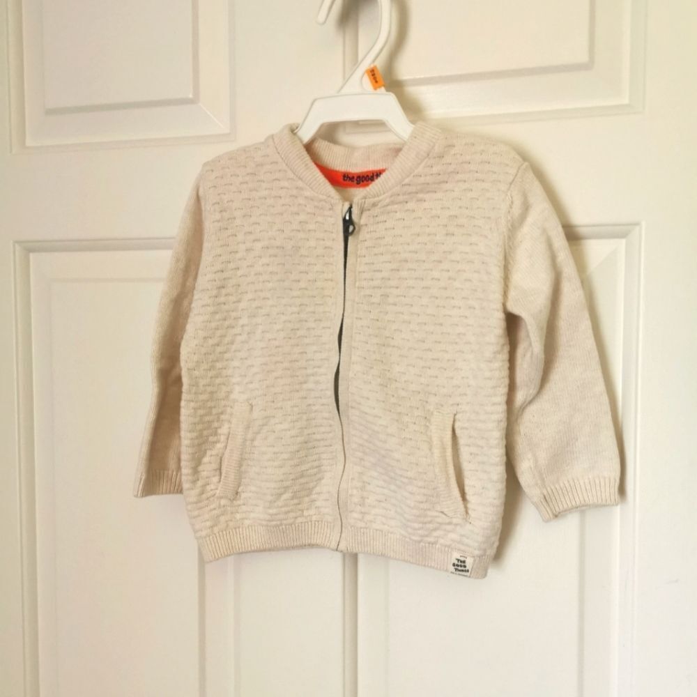 2/$30 Zara knit wear zip up sweater size 6-9 m